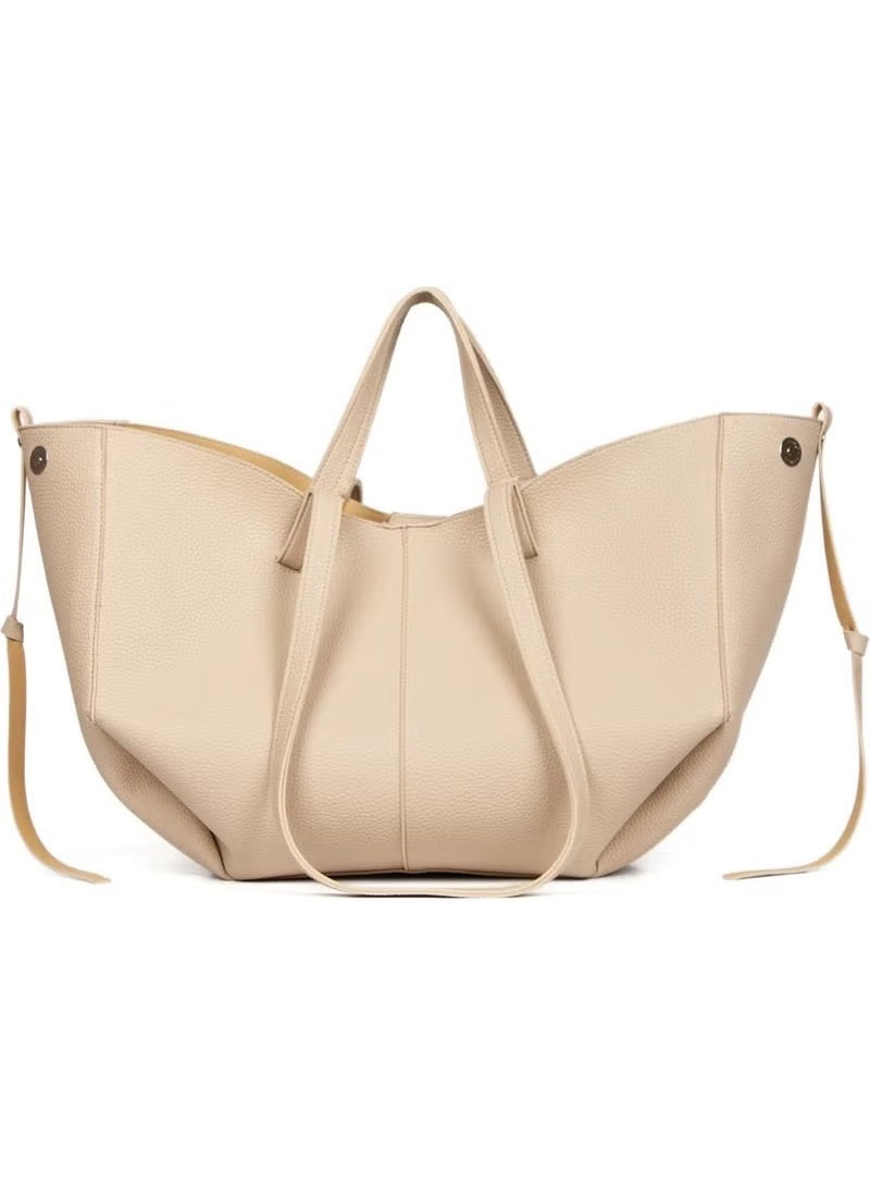 Bahels Women's Special Production Beige Pinterest Hand and Shoulder Bag - Image 1